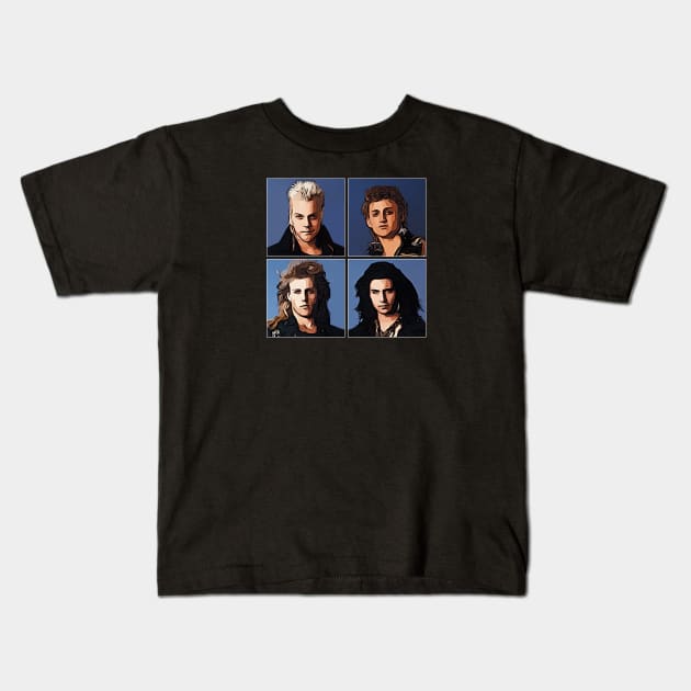 David, Dwayne, Paul and Marko - The Lost Boys Kids T-Shirt by My Geeky Tees - T-Shirt Designs
